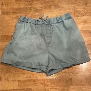 Girls forever 21 blue drawstring shorts